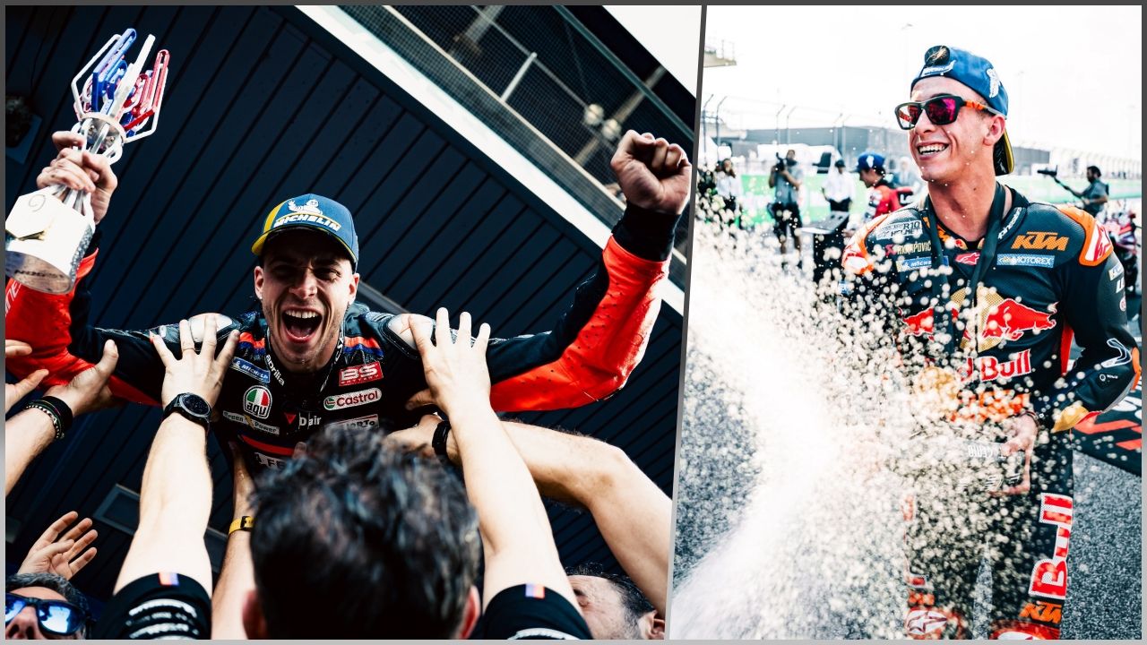 Marco Bezzecchi y Pedro Acosta celebran sus triunfos en Tailandia