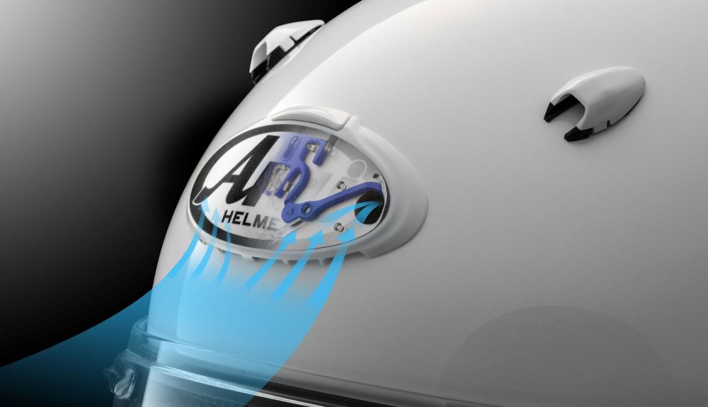 Sistema de ventilación del Arai Quantic.