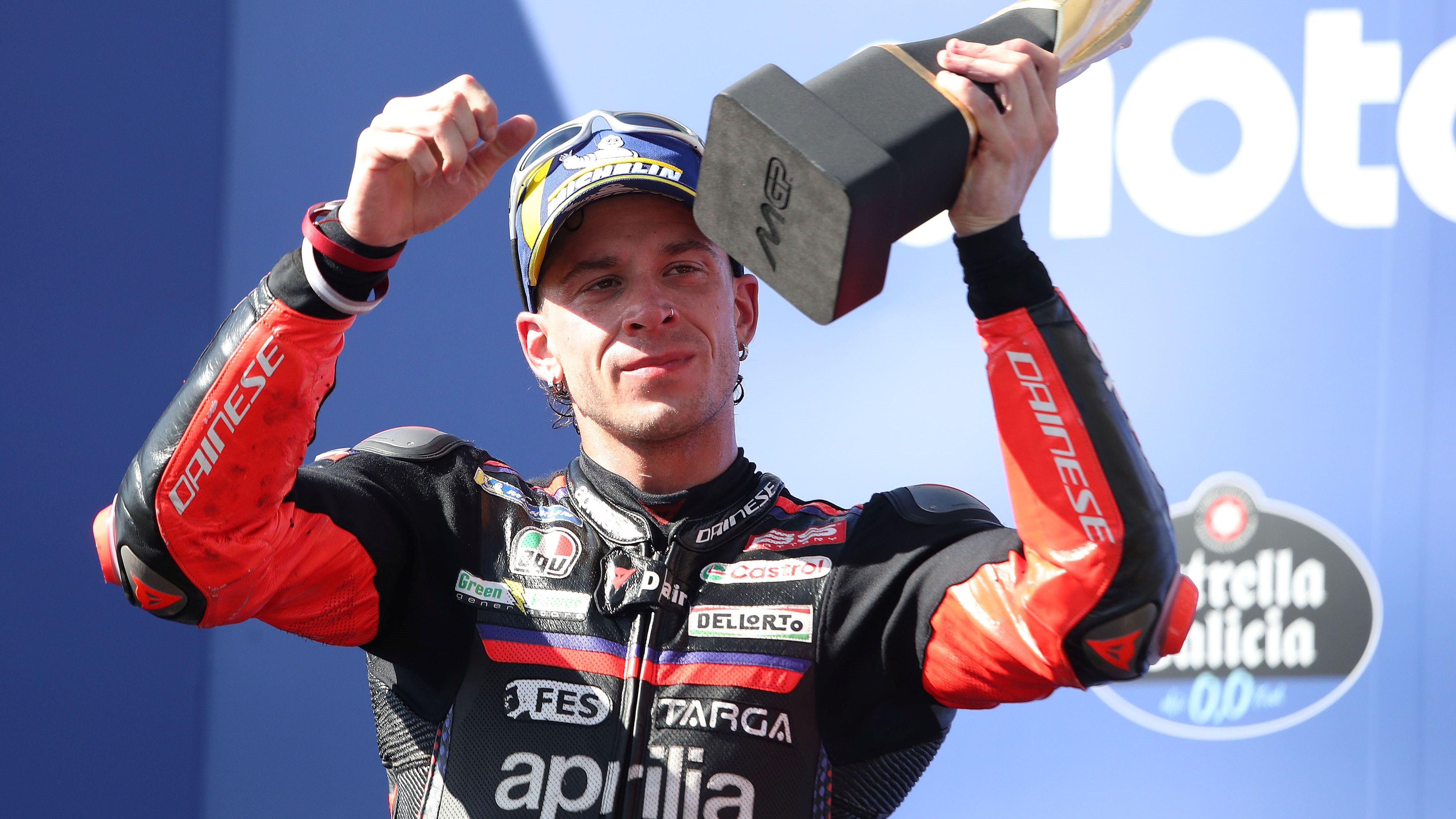 Marco Bezzecchi celebra su victoria en el GP de Brasil de MotoGP 2026