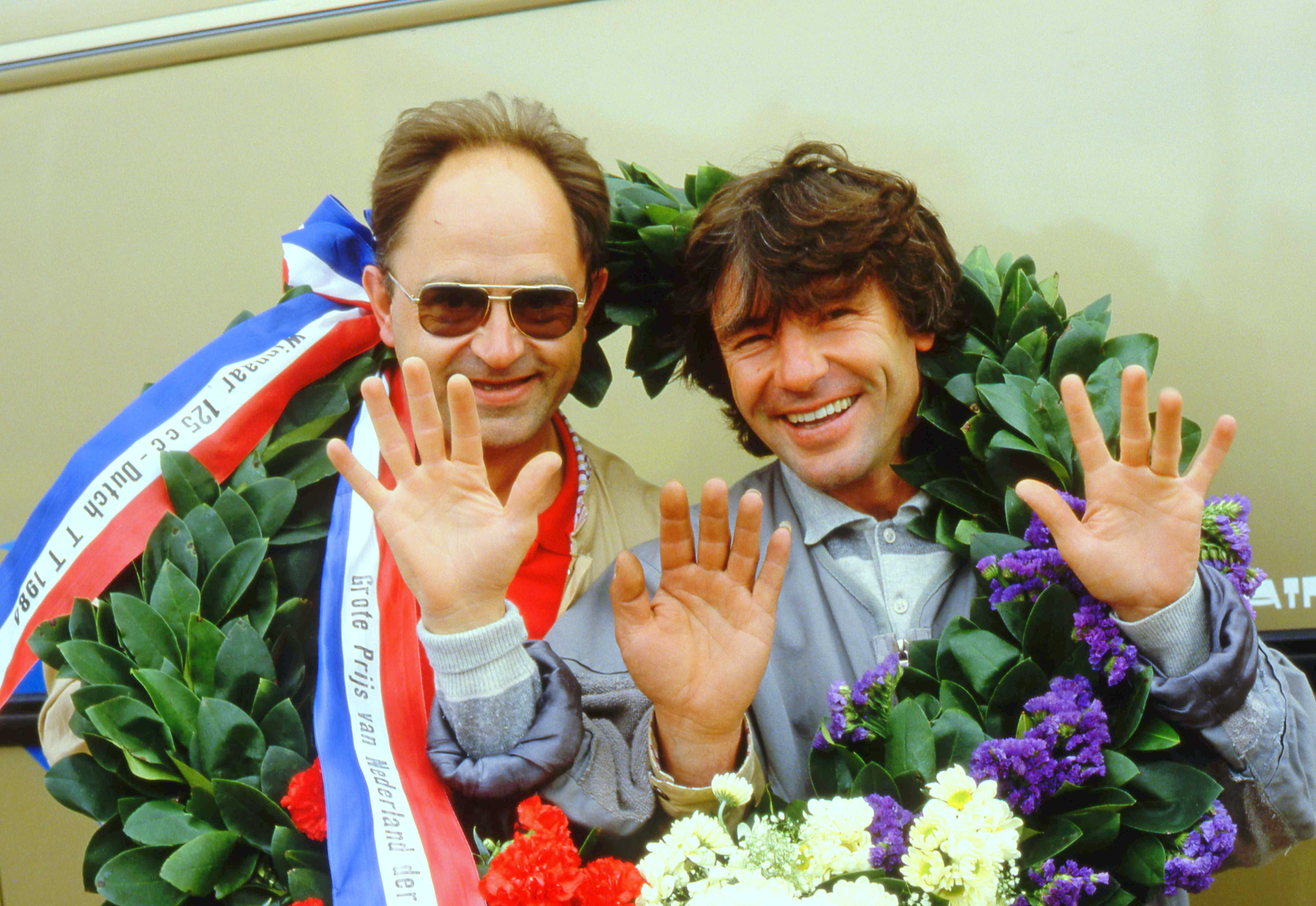 Jan Thiel junto a Ángel Nieto, con quien logró sus mayores éxitos.