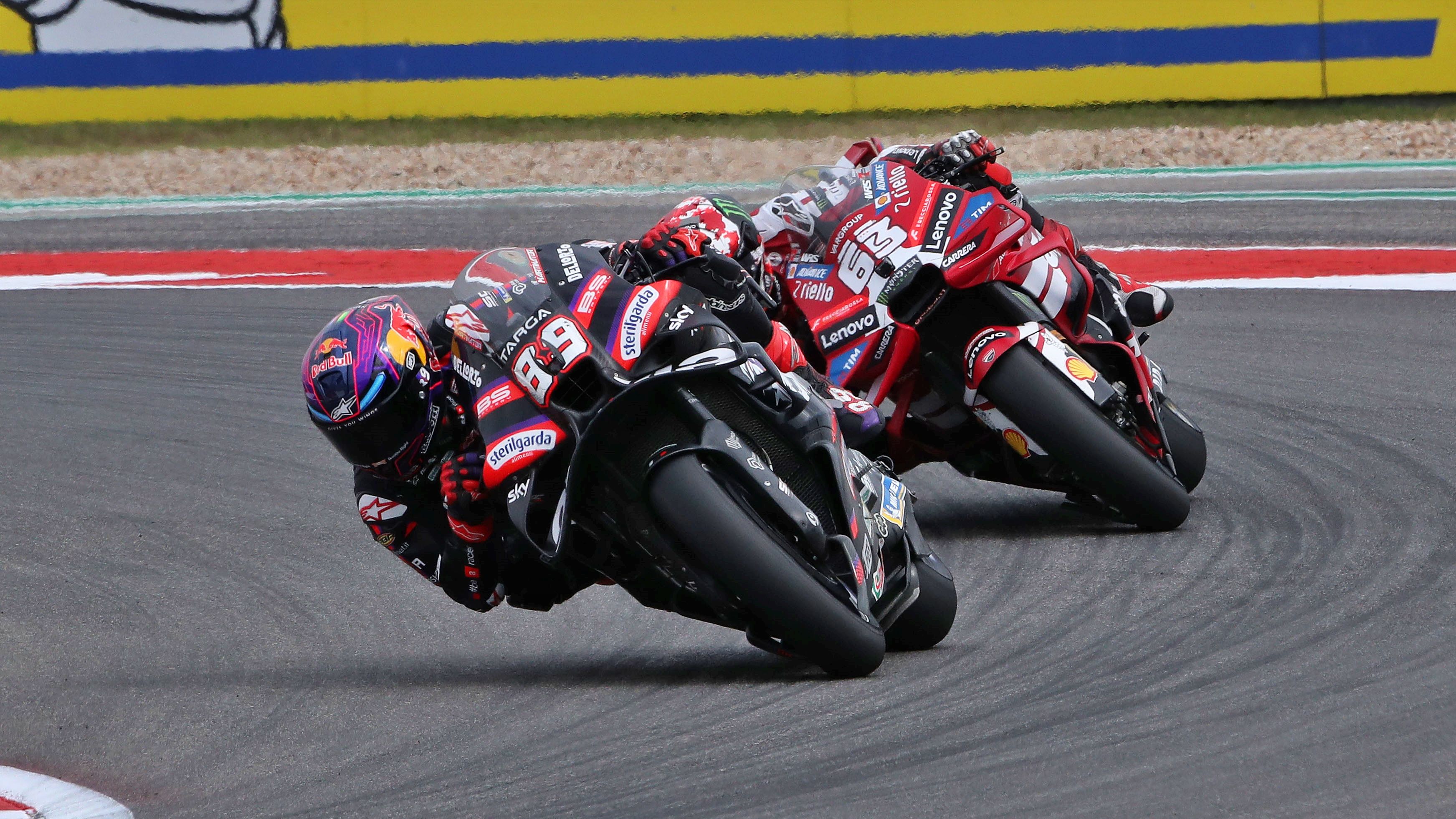 Jorge Martín por delante de Pecco Bagnaia en el Sprint, MotoGP Estados Unidos 2026