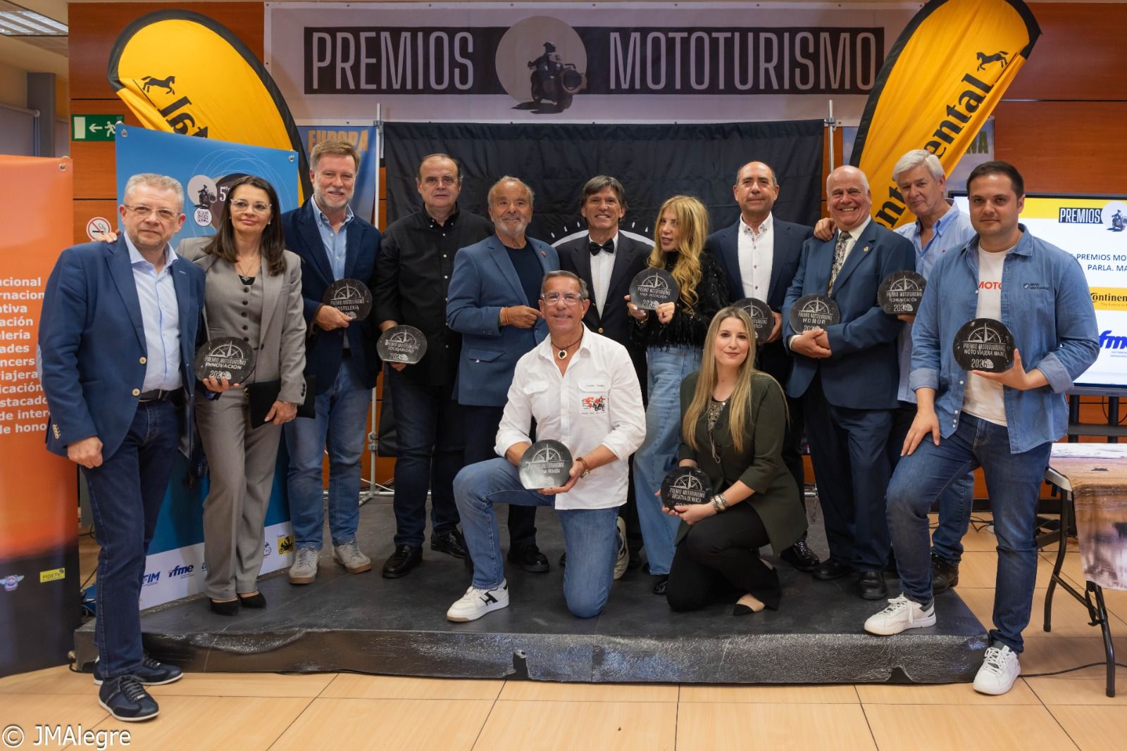 Los ganadores de los premios MotoTurismo 2026 (Foto Alegre). 