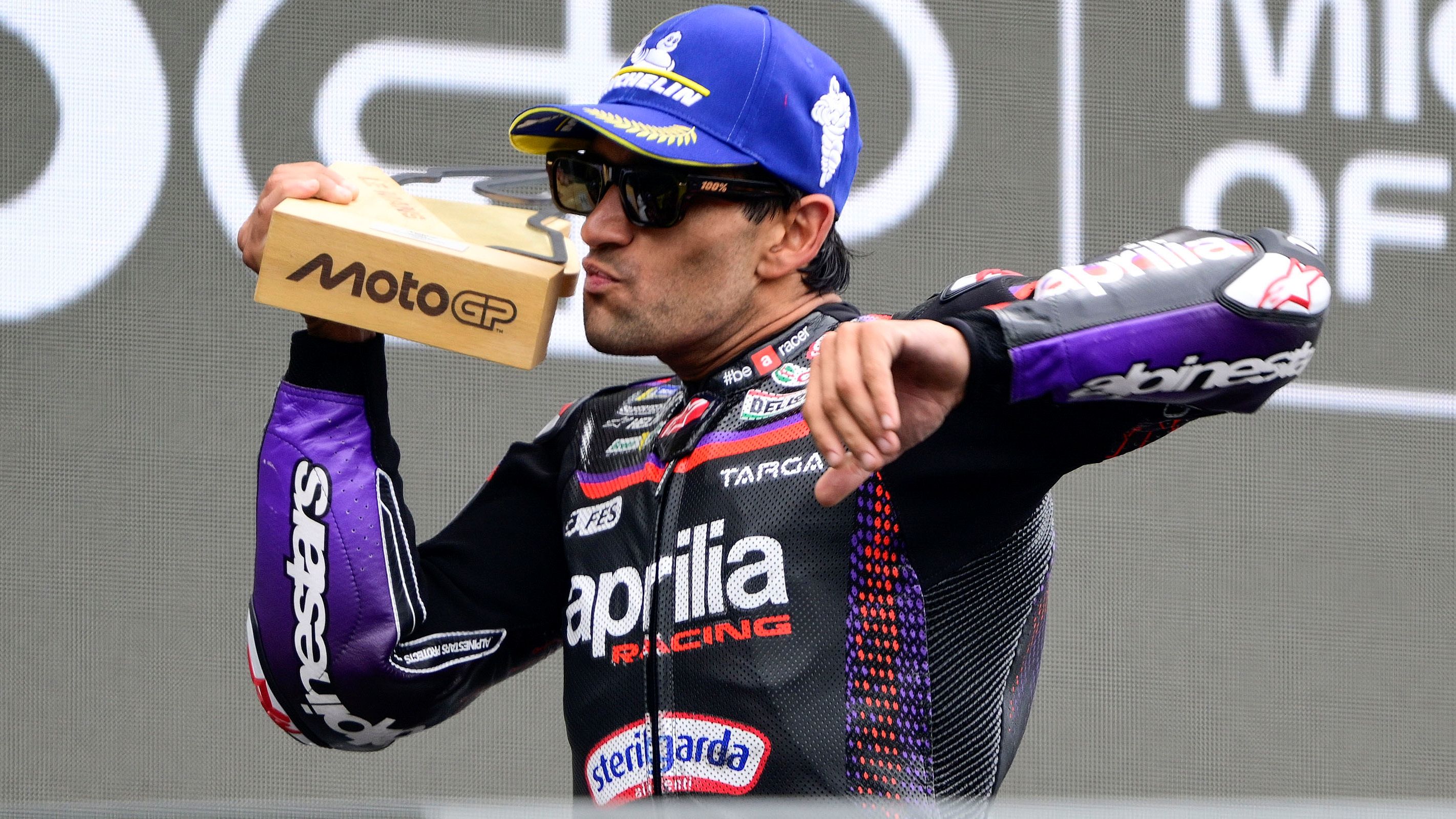 Jorge Martín festeja su victoria en el GP de Francia