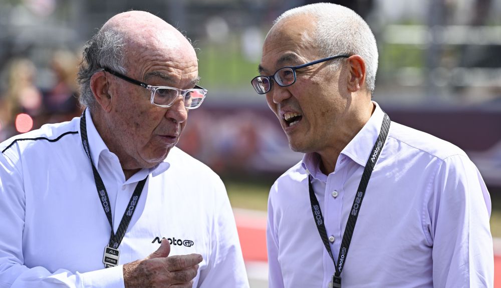 Carmelo Ezpeleta junto a Derek Chang, propietario de Liberty Media.