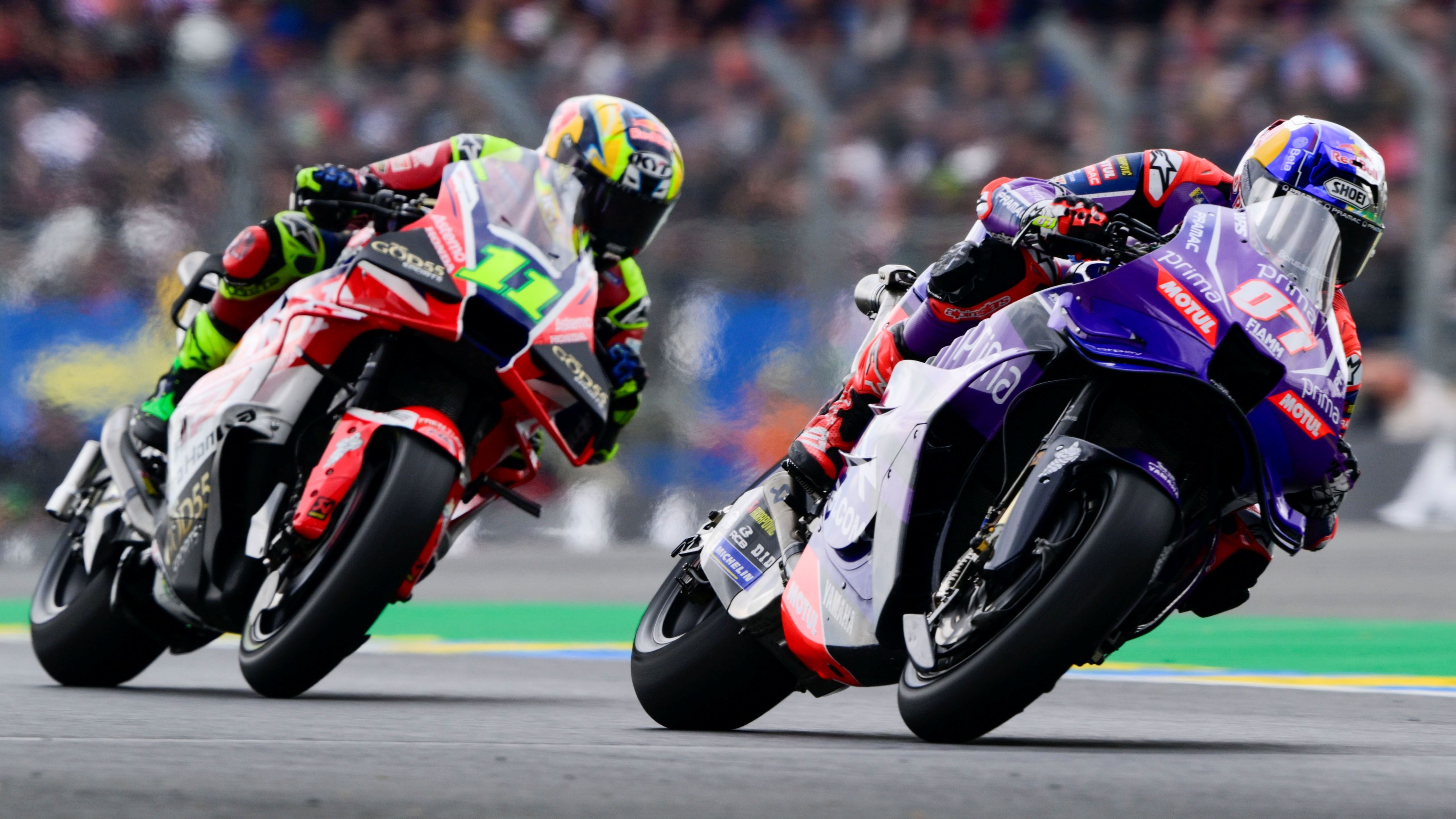 Los rookies Toprak Razgatlioglu y Diogo Moreira, MotoGP Le Mans 2026
