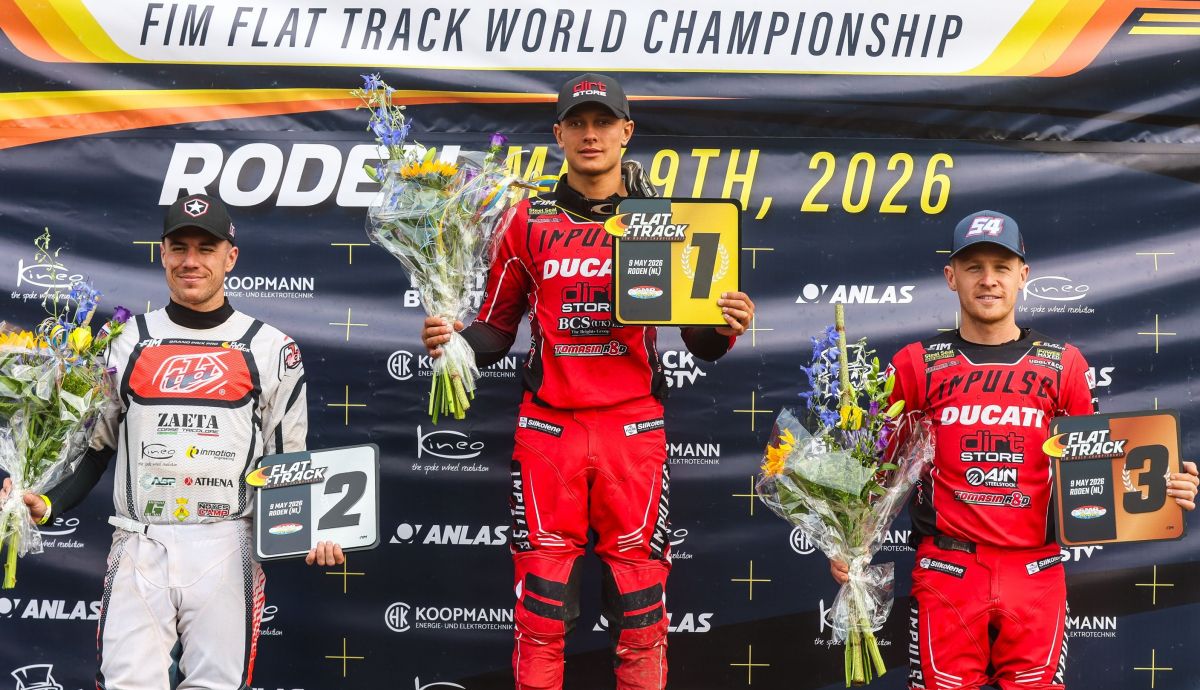 Ashton Boughen y Tim Neave han dado un doble podio a Ducati en el Mundial de Flat Track