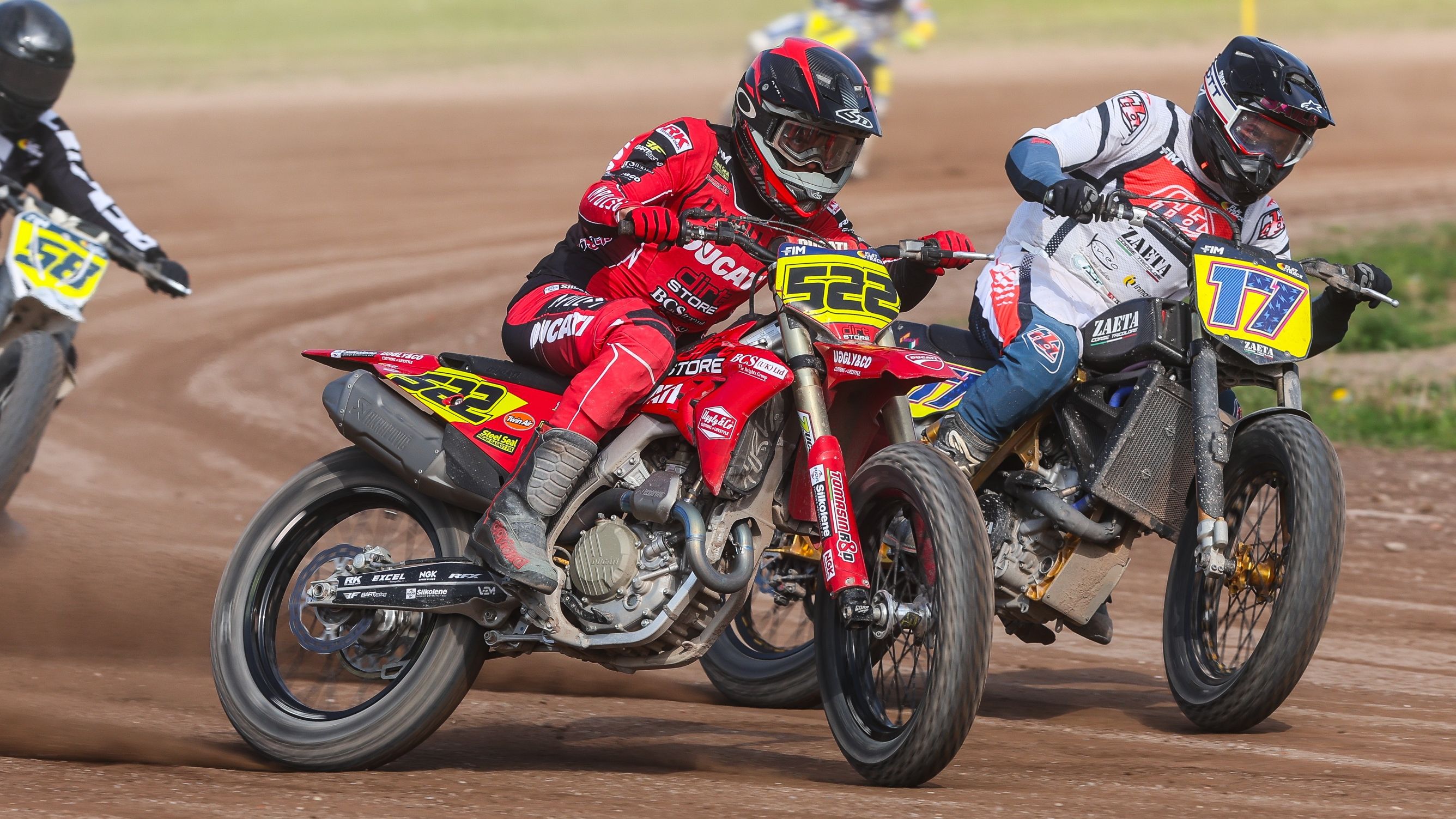 Ashton Boughen batió a Gerard Bailo para dar el triunfo a Ducati en su debut en el Mundial de Flat Track (Foto: © Jesper Veldhuizen)