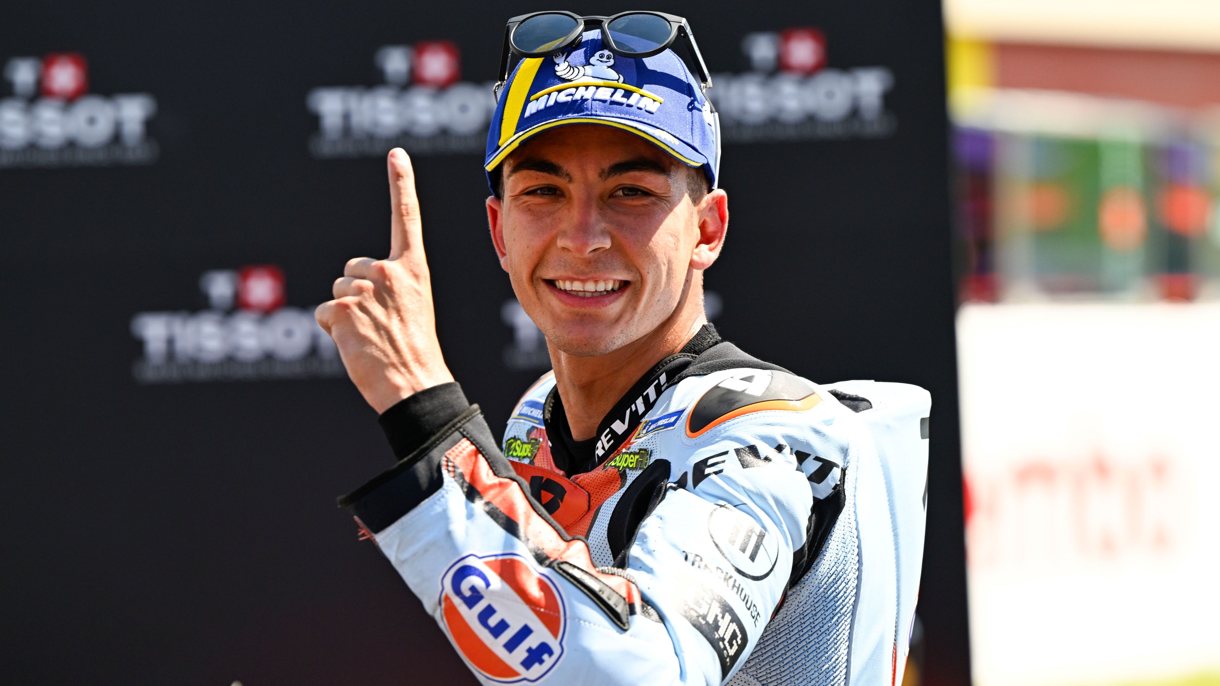 Raúl Fernández celebra su triunfo en el Sprint de Mugello