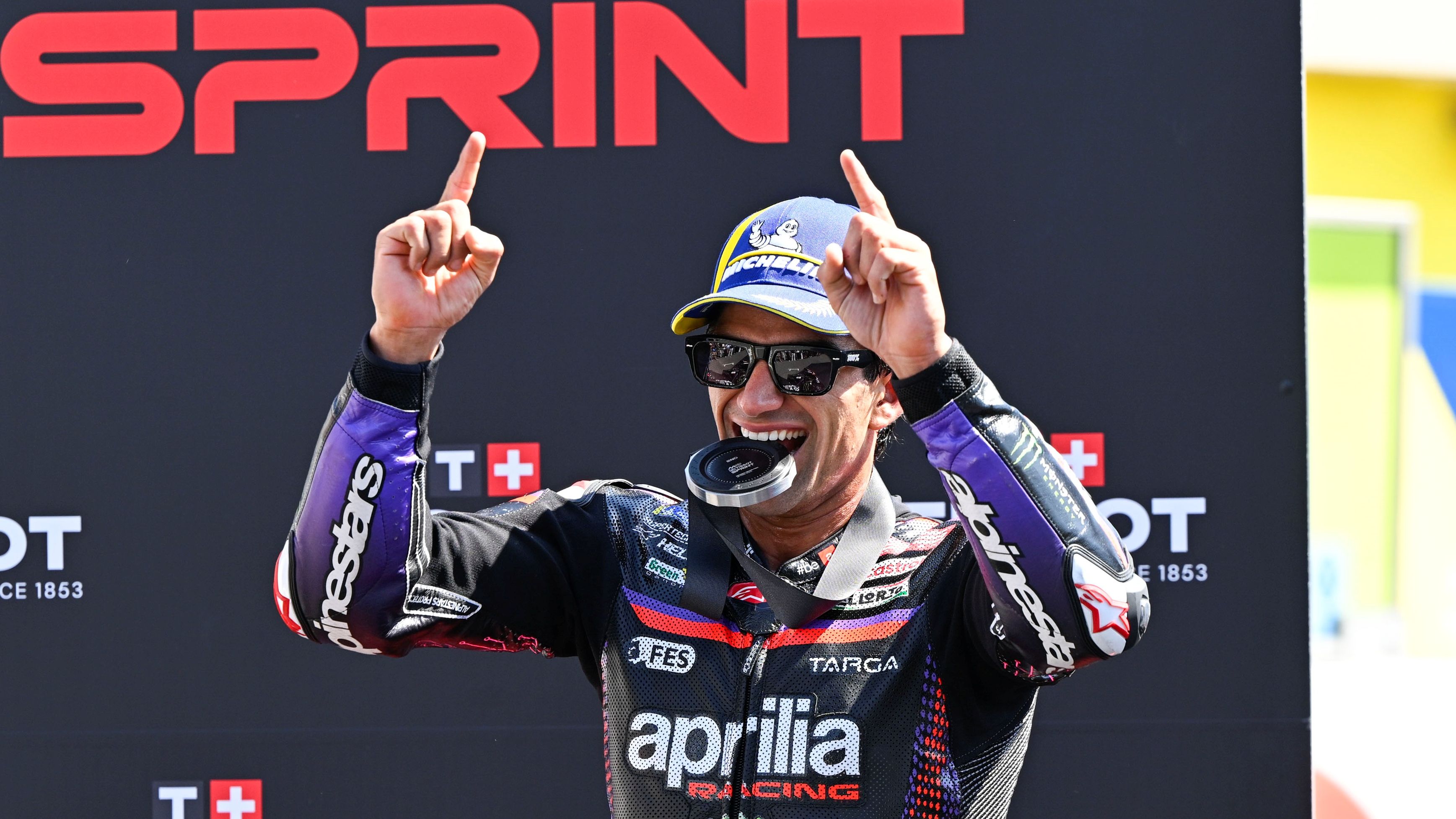 Jorge Martín en el podio Sprint de Mugello