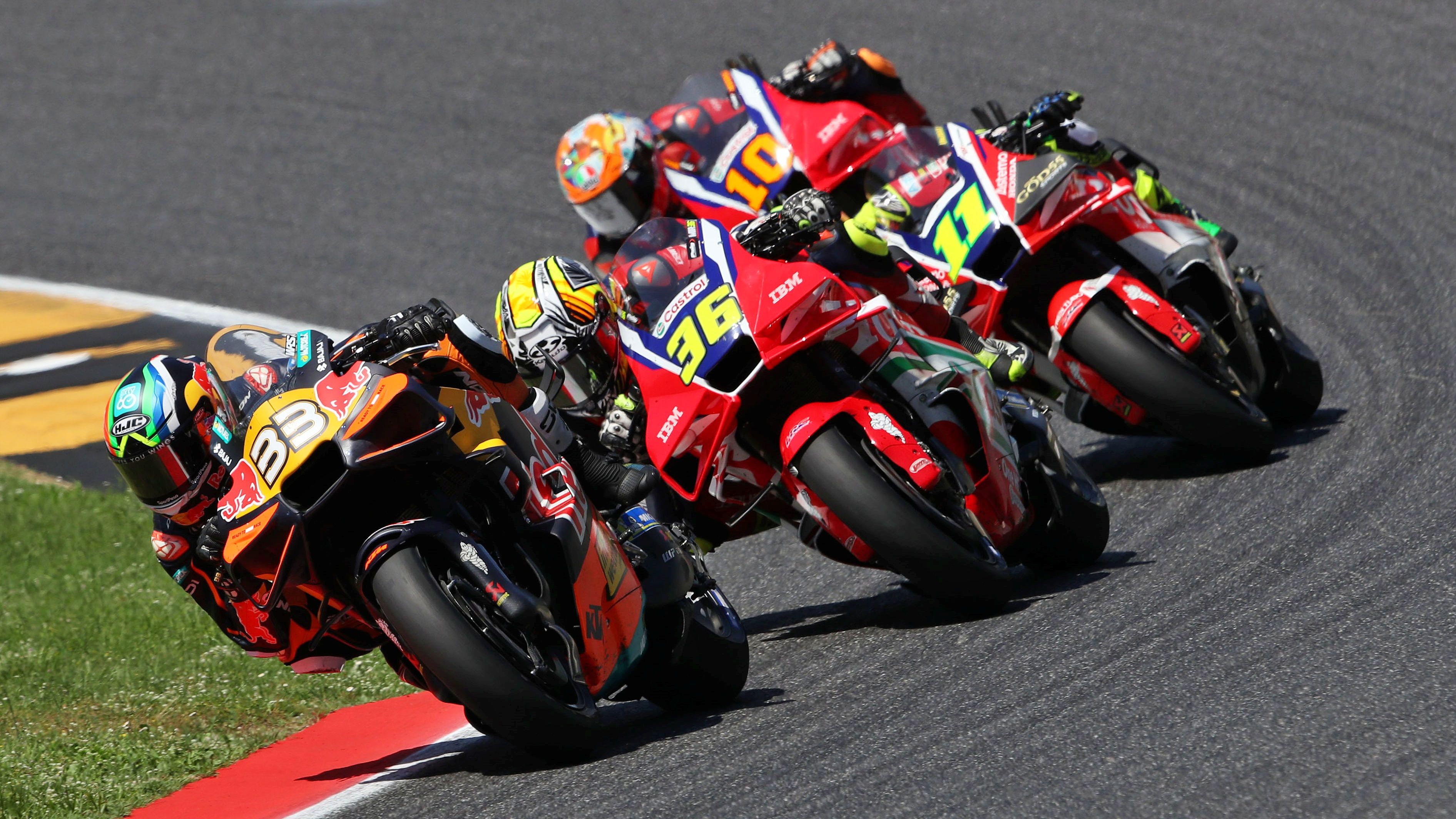 Brad Binder, Joan Mir, Diogo Moreira y Luca Marini, MotoGP Mugello 2026
