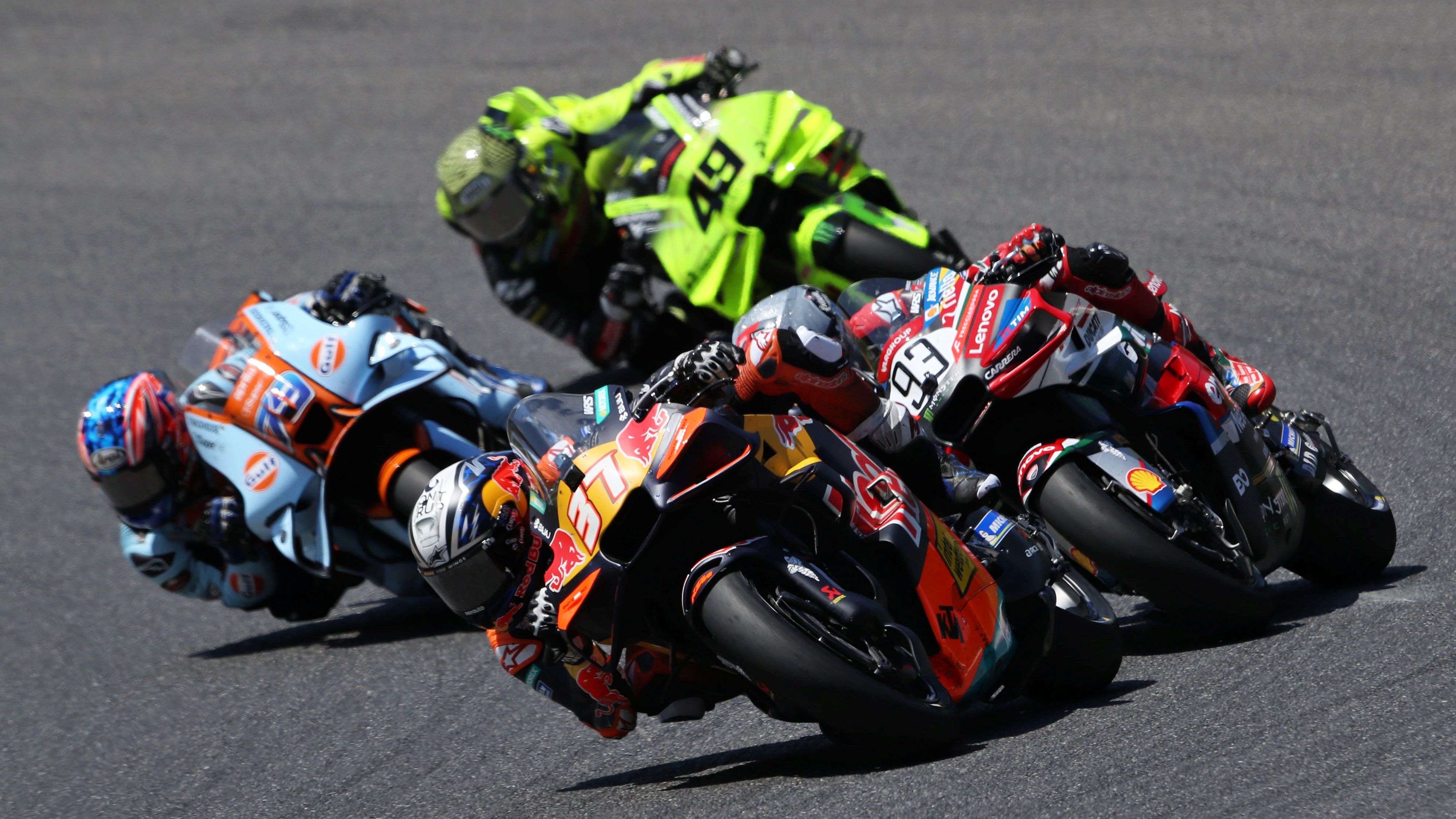 Pedro Acosta, Marc Márquez, Ai Ogura y Fabio Di Giannantonio, MotoGP Mugello 2026