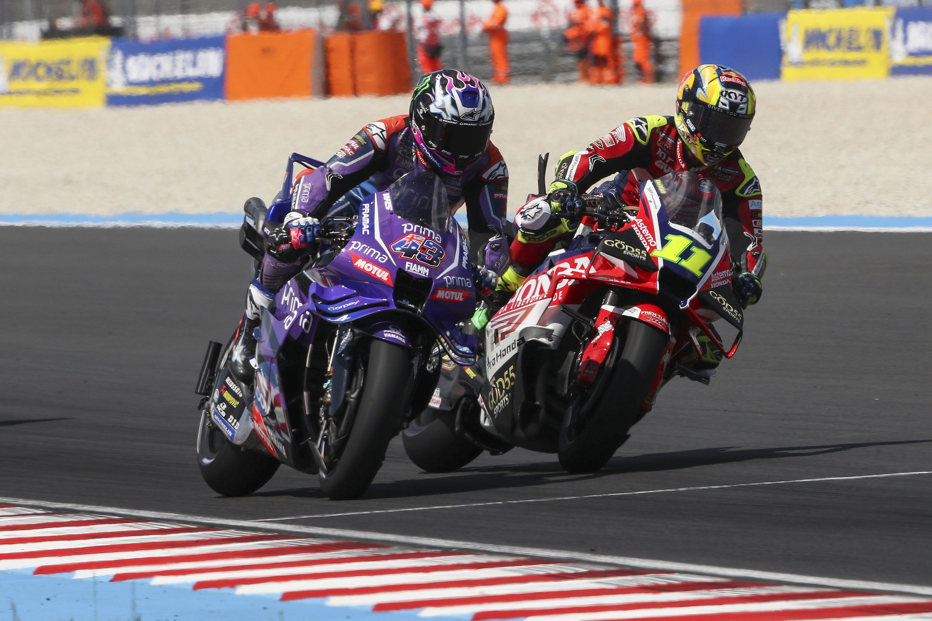 Diogo Moreira (11), uno de los rookies en MotoGP en 2026.