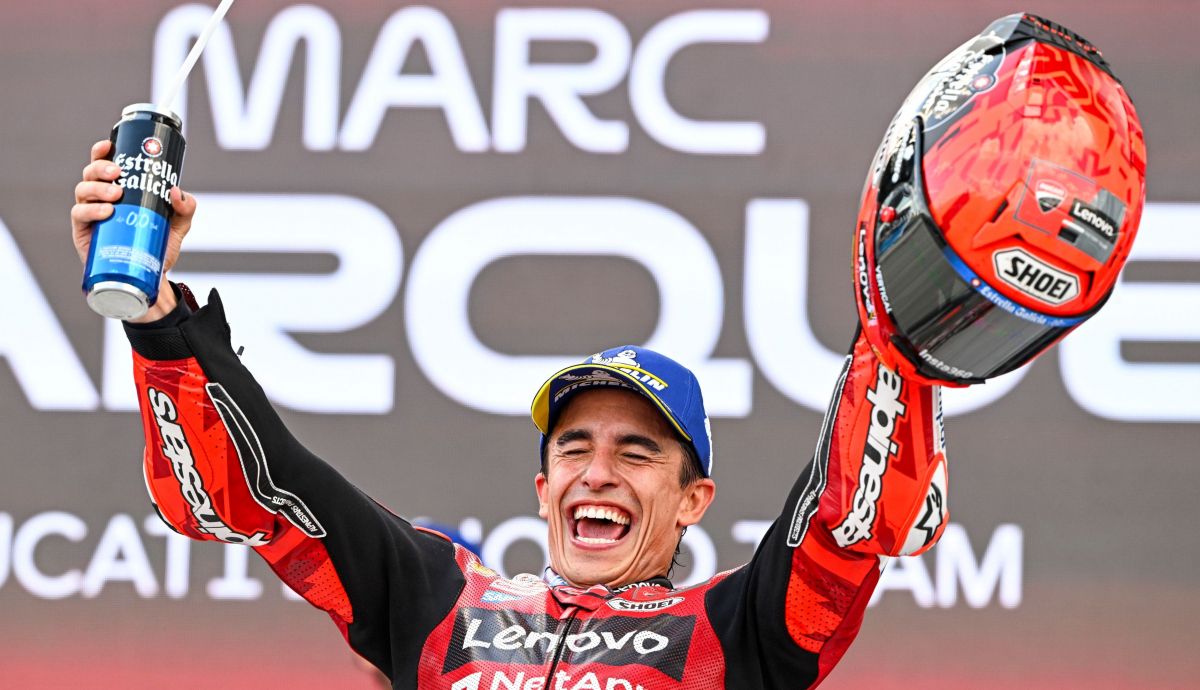 Marc Márquez celebra su victoria número 100 en Balaton