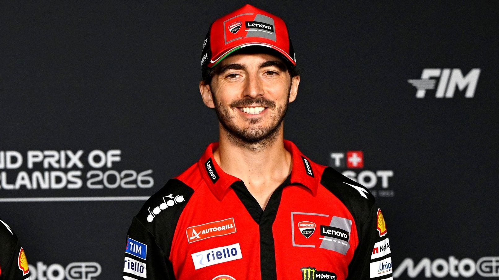 Pecco Bagnaia en la previa de Assen