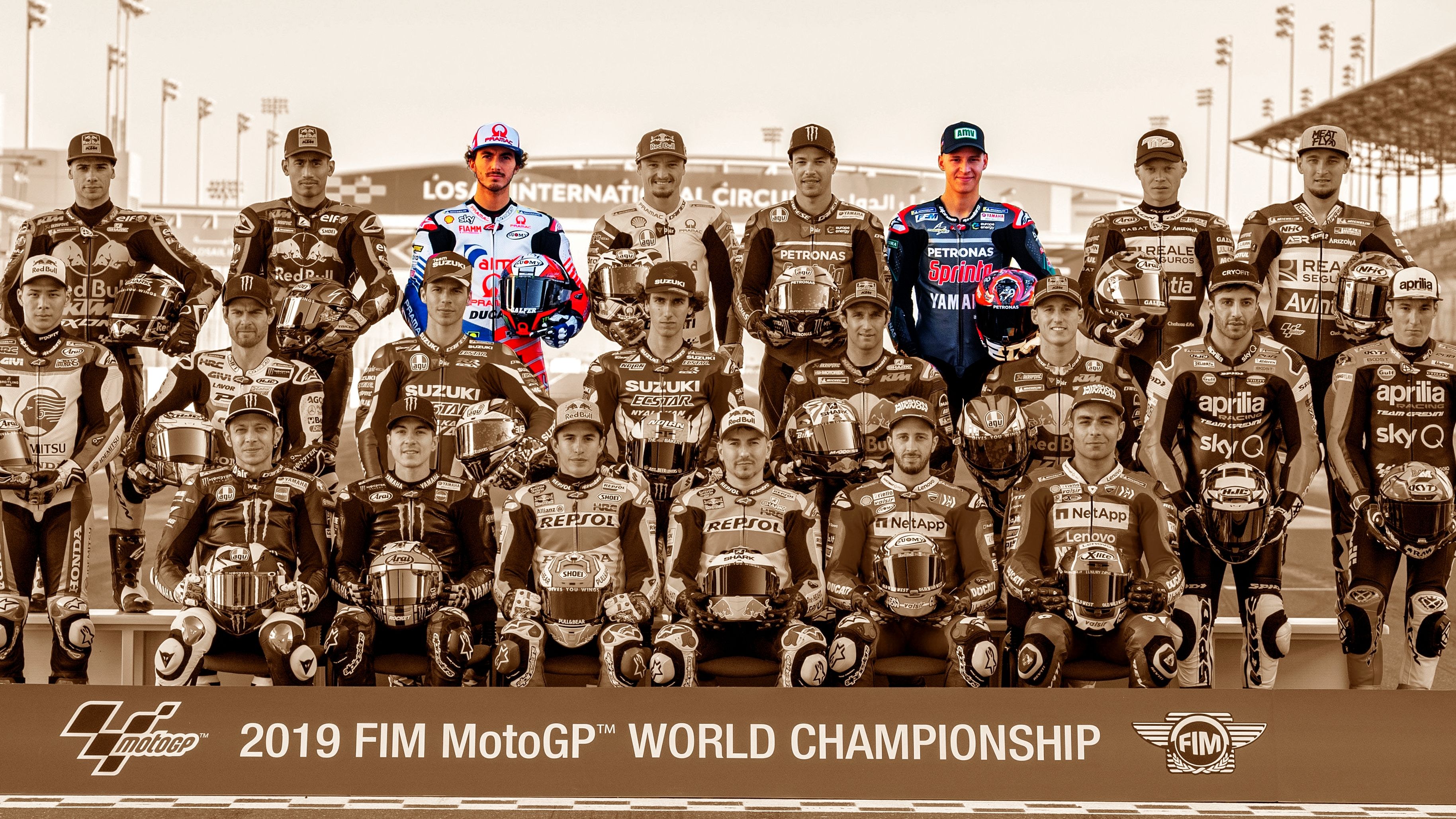 Pecco Bagnaia y Fabio Quartararo son los dos únicos pilotos de MotoGP 2019 que han seguido en la misma marca hasta 2026