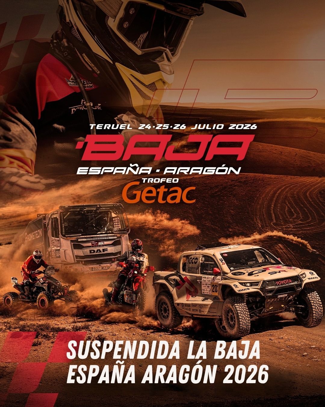 Suspendida la Baja España Aragón 2026