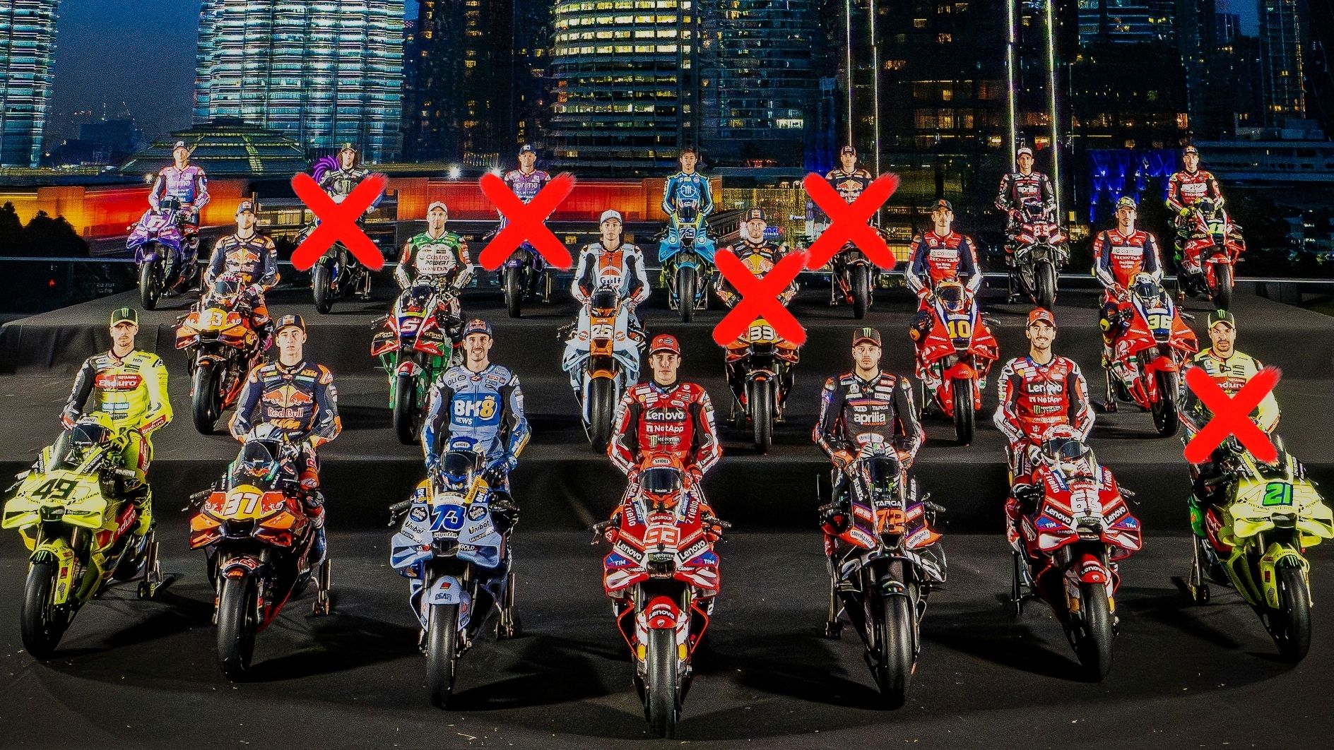 Cinco pilotos de MotoGP 2026 no seguirán en 2027