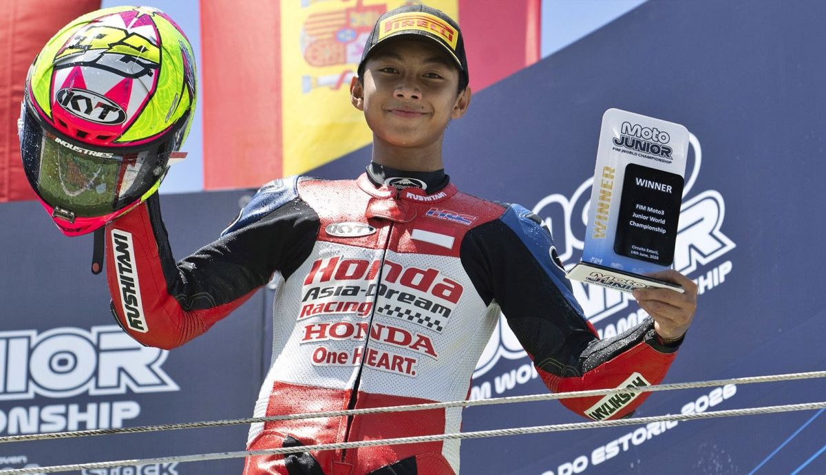 Kiandra Ramadhipa ya ha llevado a Indonesia a lo más alto del Mundial Junior de Moto3