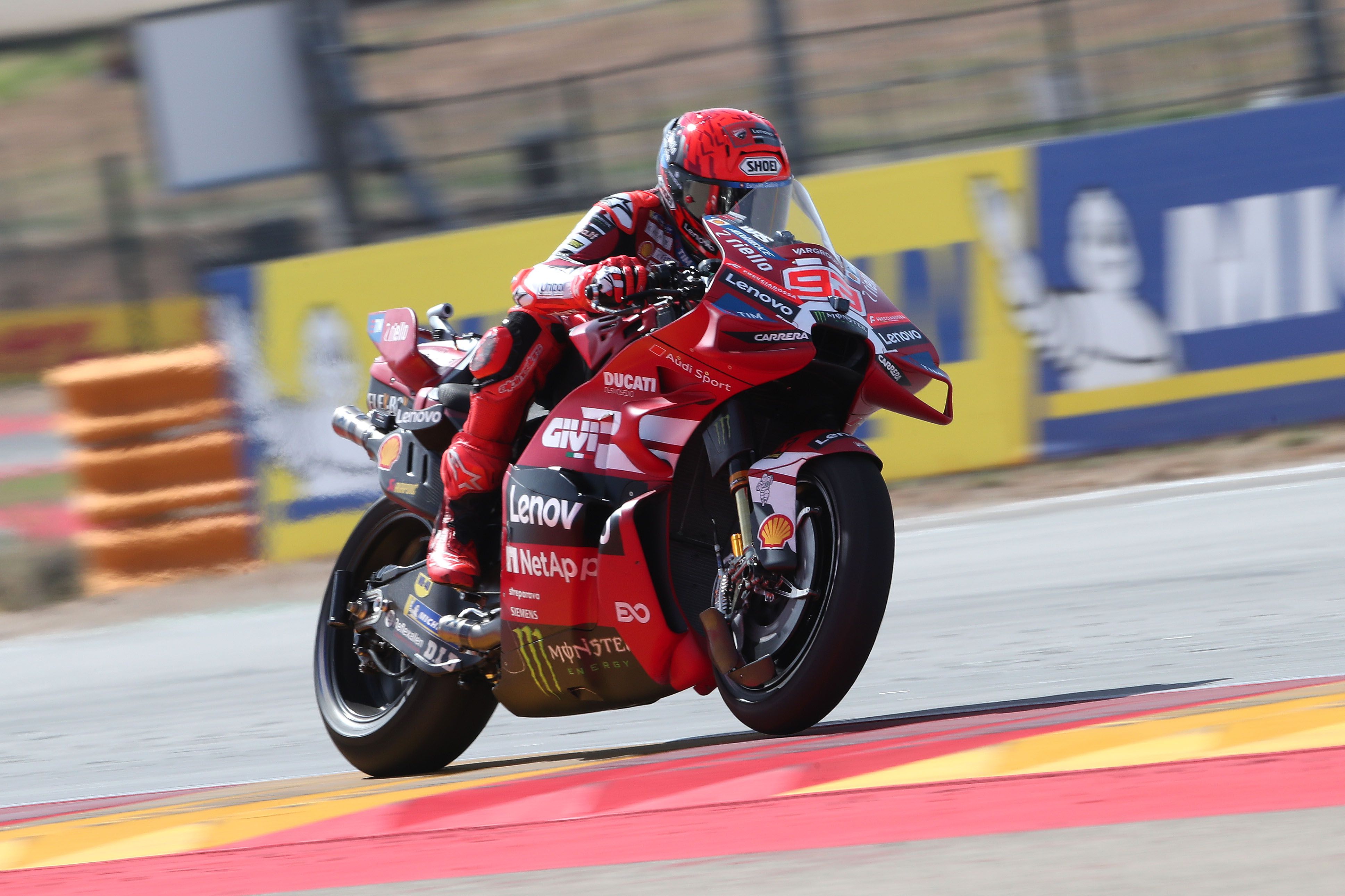 Marc Márquez ha alcanzado 123 triunfos en el Mundial tras su doblete en Aragón