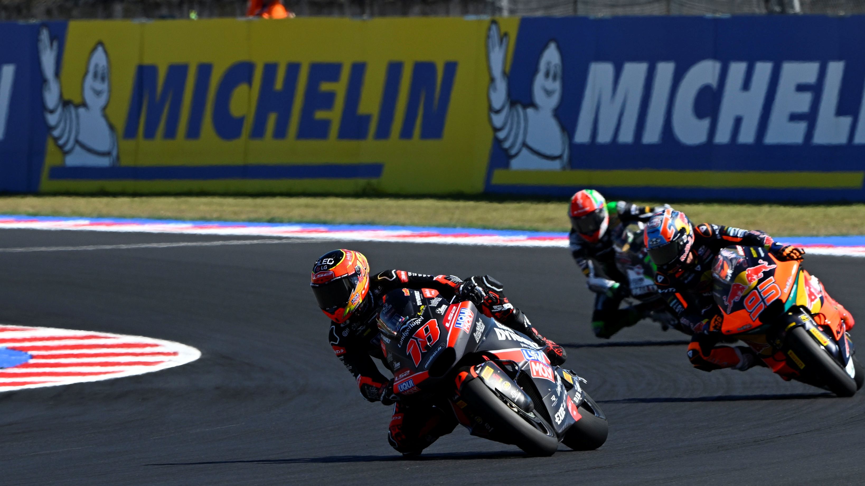 Manu González lidera ante Collin Veijer y Barry Baltus, Moto2 Misano 2026