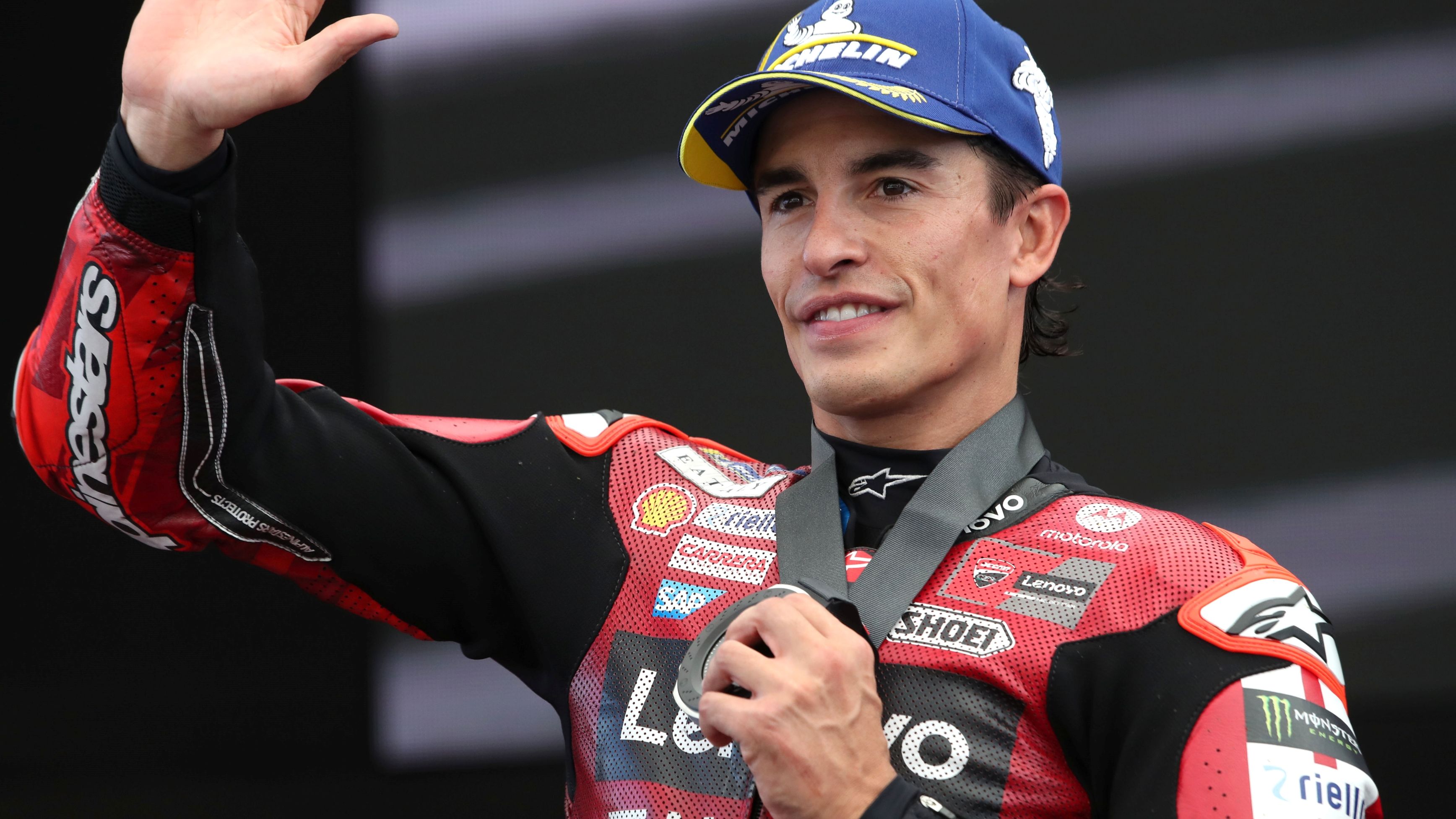 Marc Márquez en el podio del Sprint de Austria