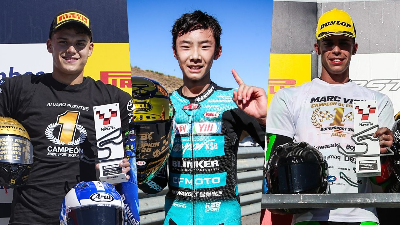 Álvaro Fuertes, Shengbo Sun y Marc Vich son campeones de España 2026 en el ESBK