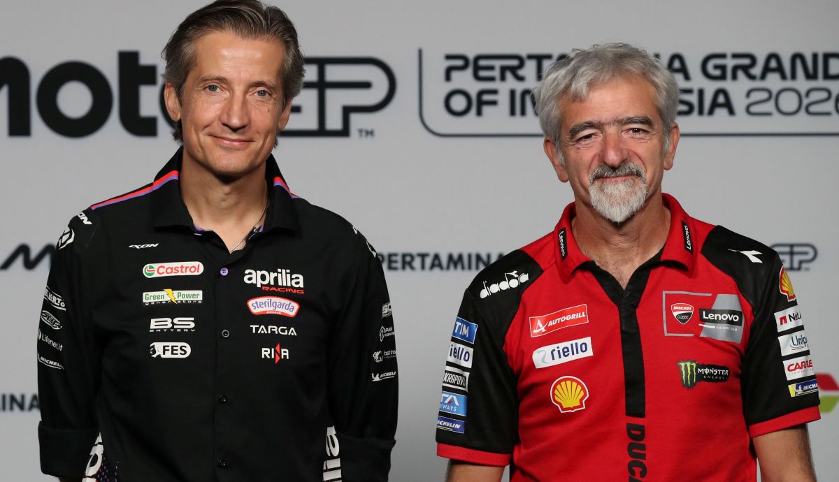 Massimo Rivola y Gigi Dall'Igna en la rueda de prensa del GP de Indonesia de MotoGP 2026