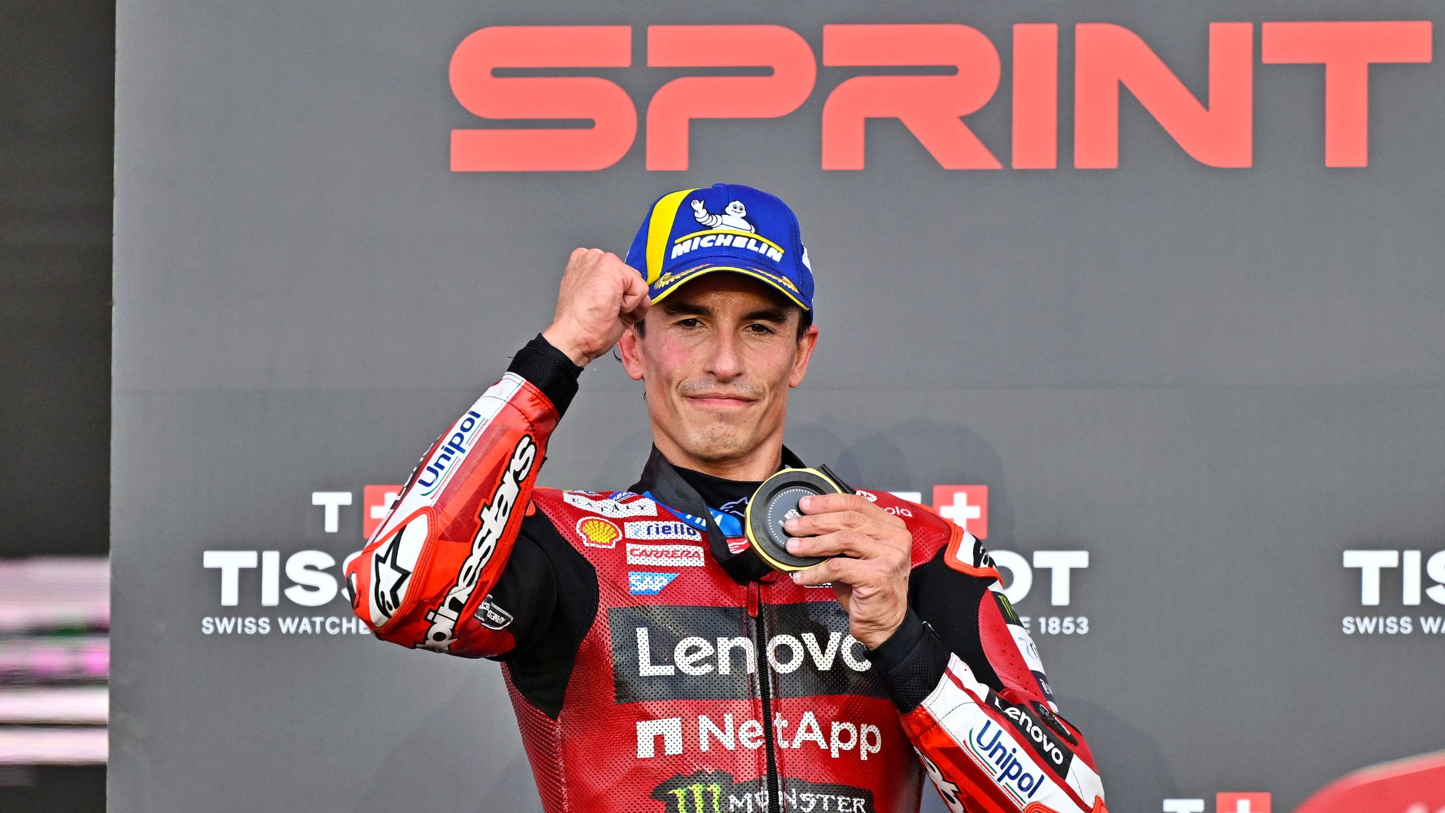Marc Márquez celebra su victoria en el Sprint de Mandalika