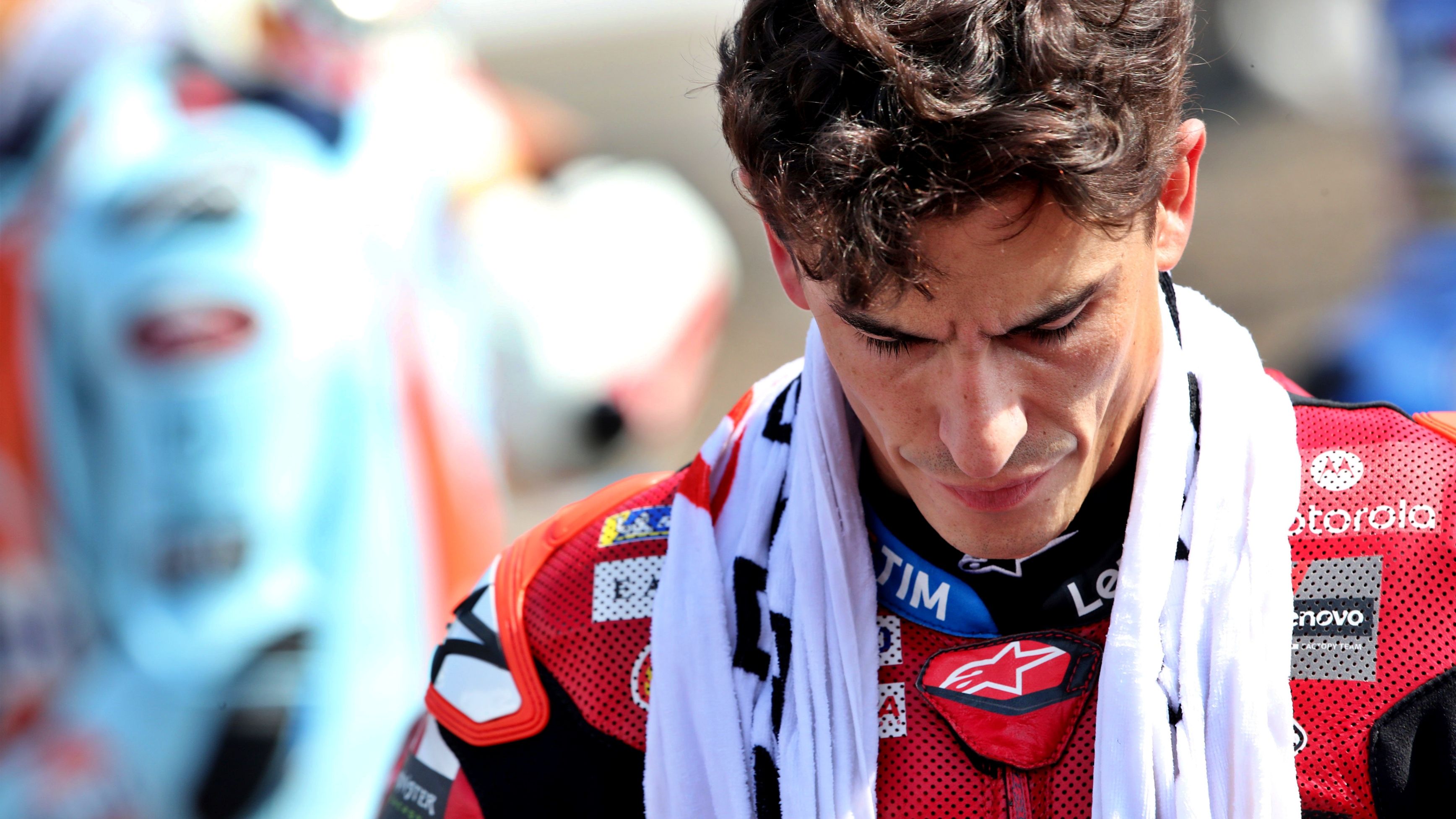 Marc Márquez antes de la carrera de Indonesia