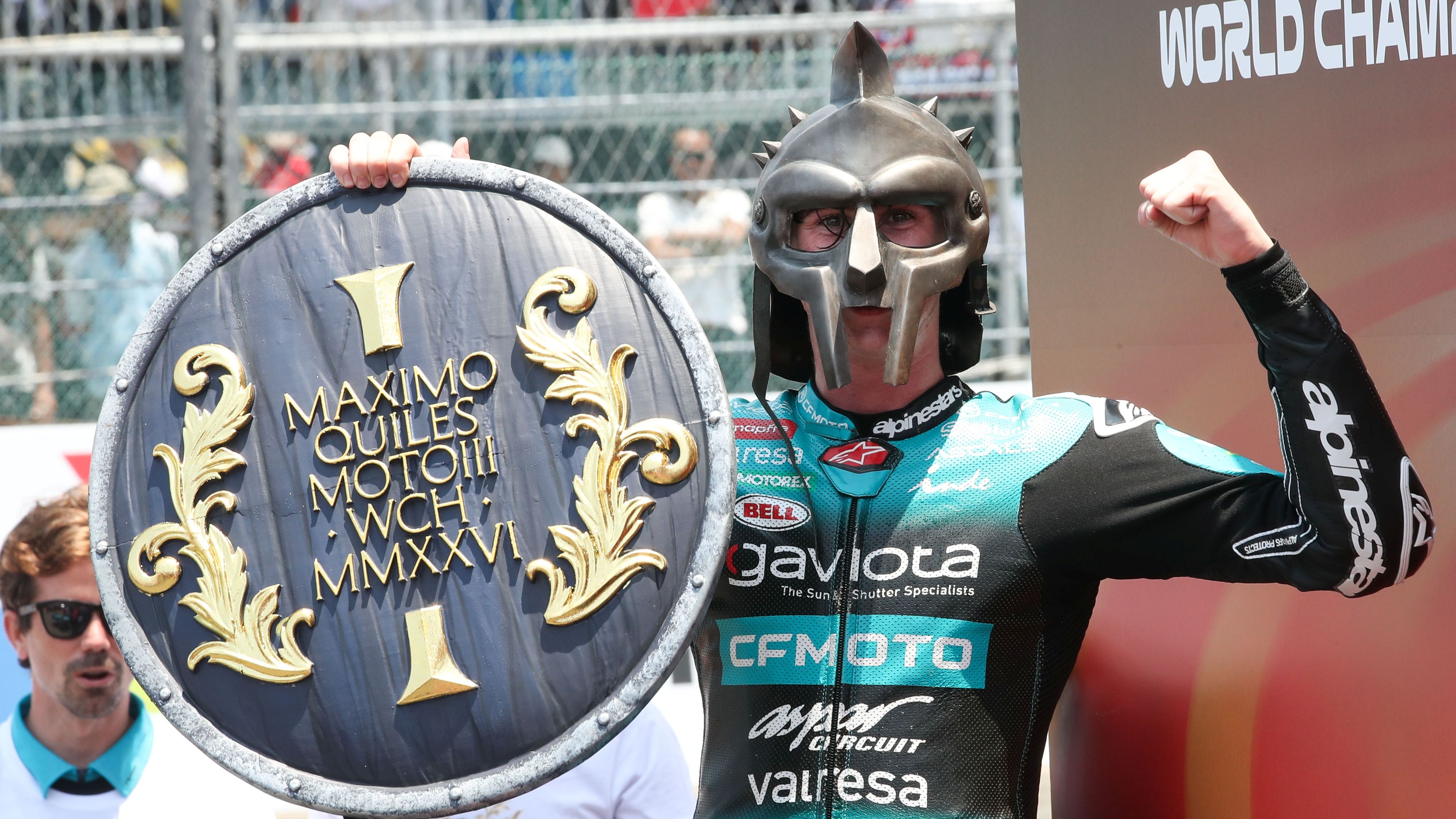 Máximo Quiles celebra su título mundial, MotoGP Indonesia 2026