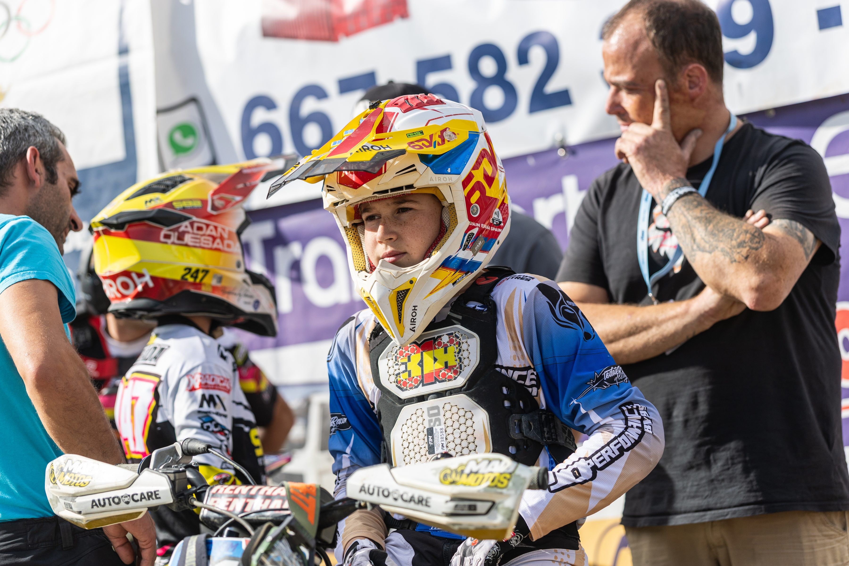 Óscar Martínez (MX65), José Antonio López (MX85),PabloDe la Rosa (Máster), Campeones de España 2026