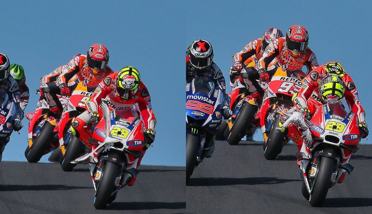 Andrea Iannone impactó con una gaviota en Phillip Island 2015