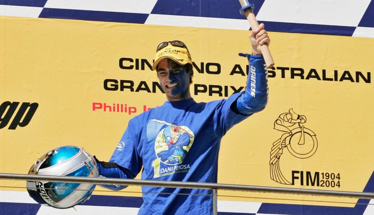 Dani Pedrosa se proclamó campeón de 250cc 2004 como rookie en Phillip Island