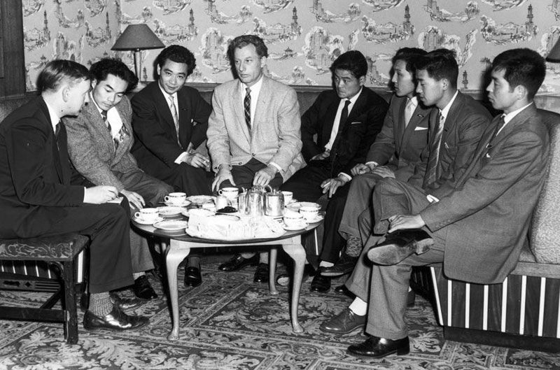 Equipo Honda en su primera participación en el TT en 1959