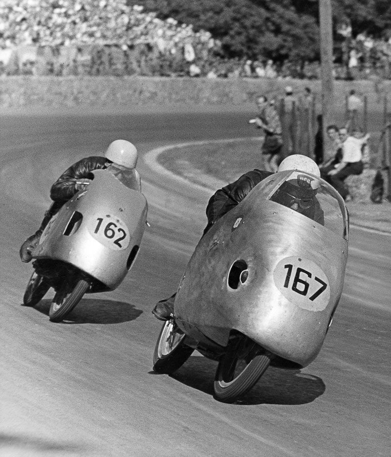 Wernen Hass y Carlo Ubbiali