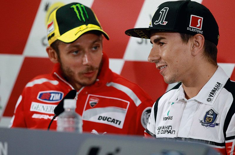 Valentino Rossi y Jorge Lorenzo