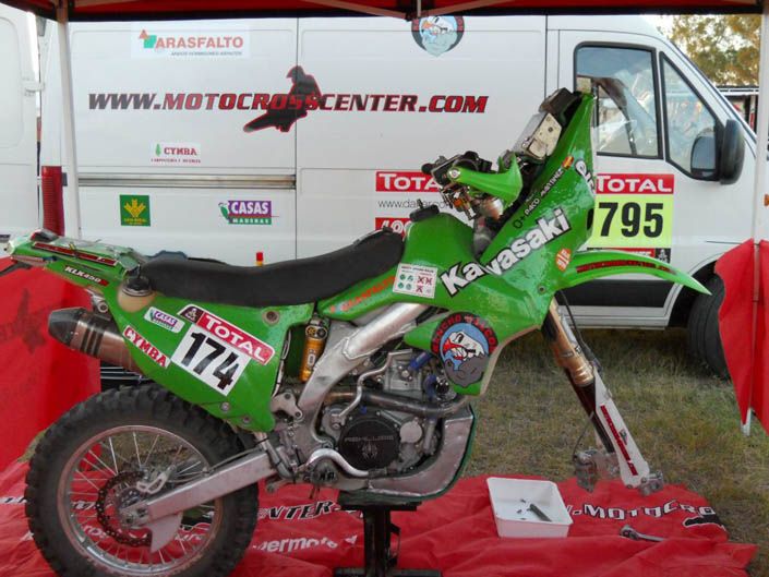 Dakar 2012. Paco Martínez. Kawasaki