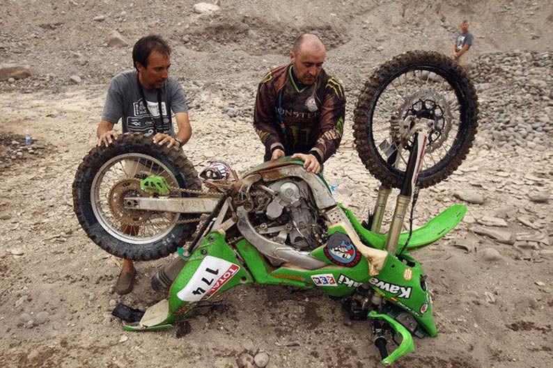 Dakar 2012. Paco Martínez. Kawasaki