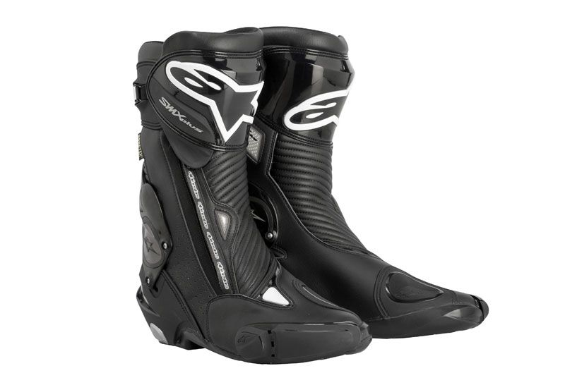 Botas Alpinestars SMX plus v2 negras blancas rojas fluor - Motos