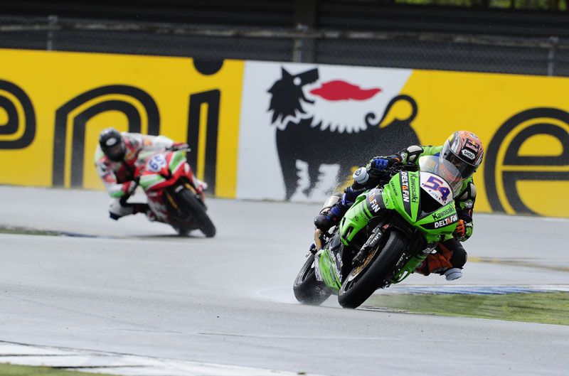 Sofuoglu y Leonov. SSP Assen 2012.