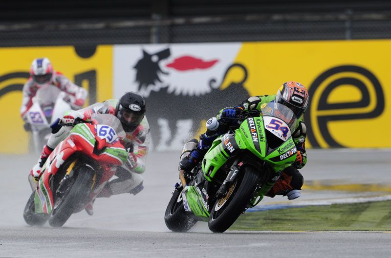 Sofuoglu y Leonov. SSP Assen 2012.