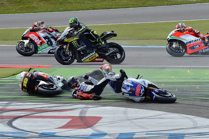 Jorge Lorenzo y Álvaro Bautista en Assen