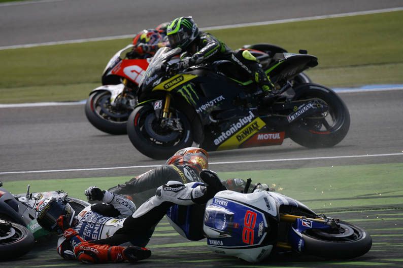 Jorge Lorenzo y Álvaro Bautista en Assen