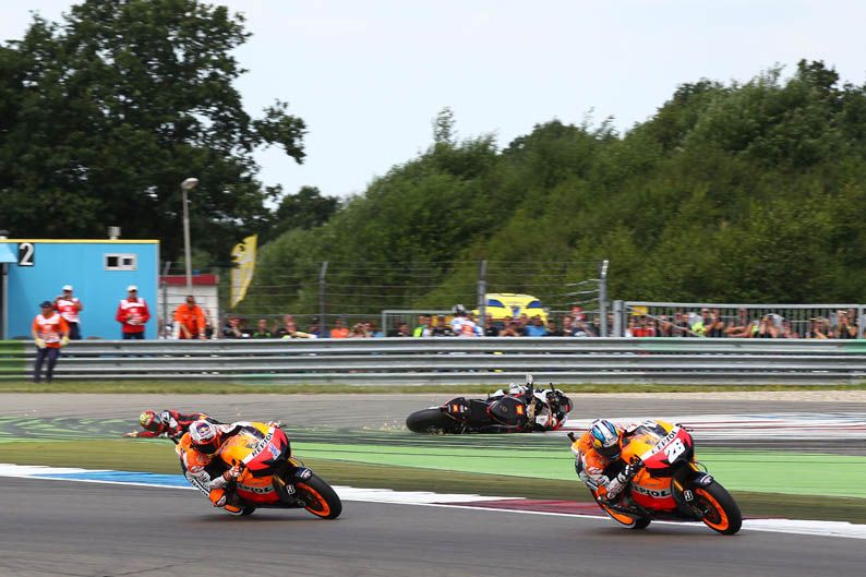 Jorge Lorenzo y Álvaro Bautista en Assen