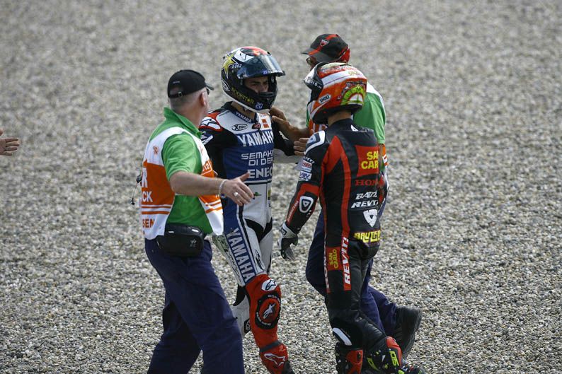 Jorge Lorenzo y Álvaro Bautista en Assen