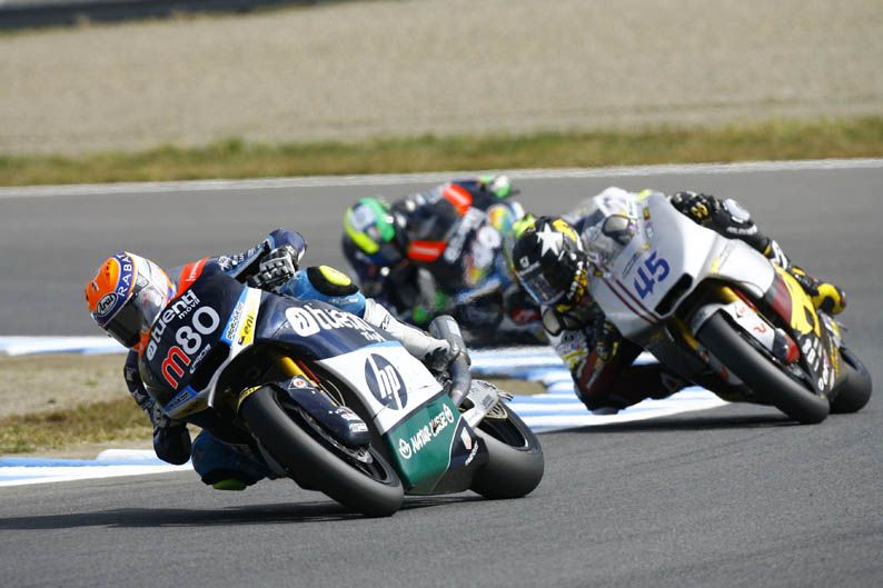 Rabat y Redding, con Espargaró al fondo