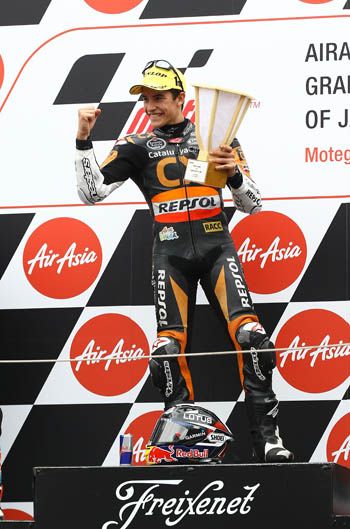 Marc Márquez, en el podio