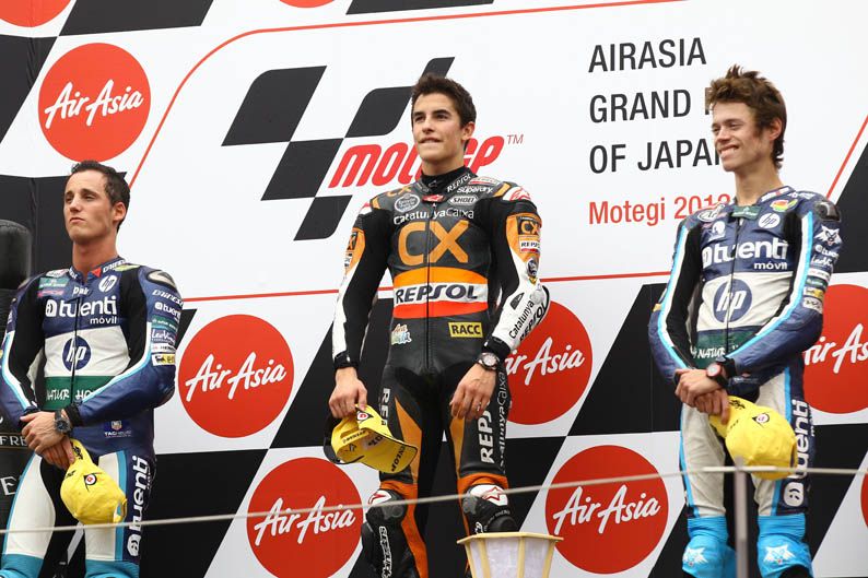Márquez, Espargaró y Rabat en el podio