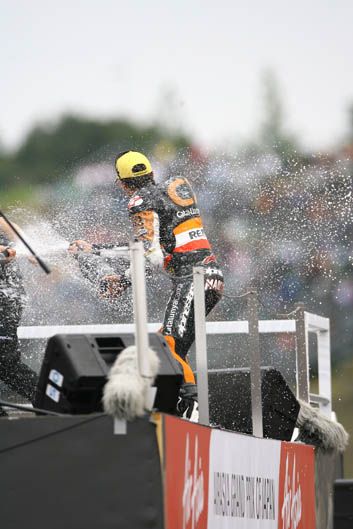 Márquez, en el podio