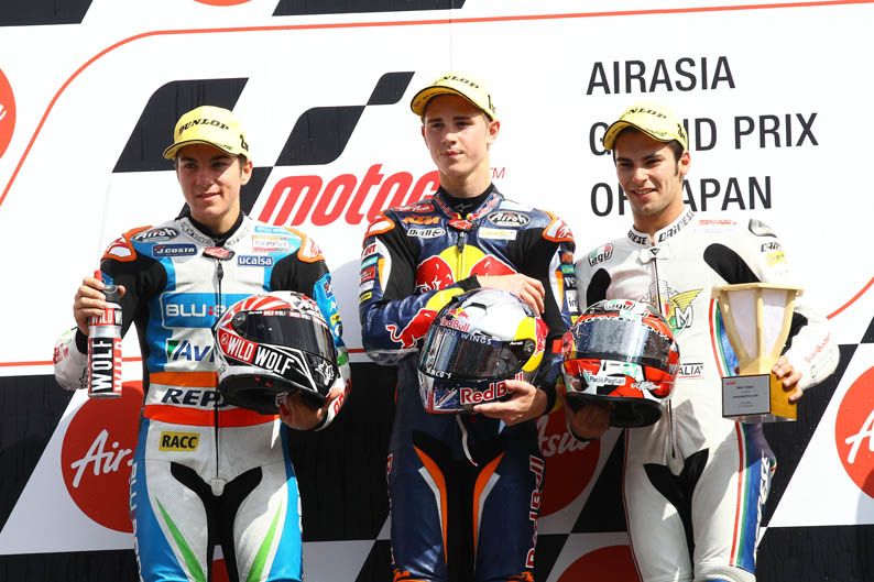 Podium de Moto3 en el año 2012